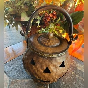 Decoration Hammered antique orange color pumpkin